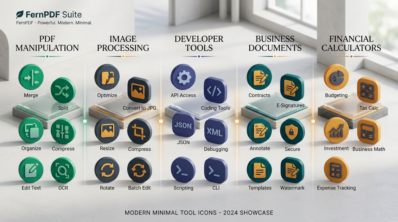 FernPDF Suite Tool Icons Master Overview